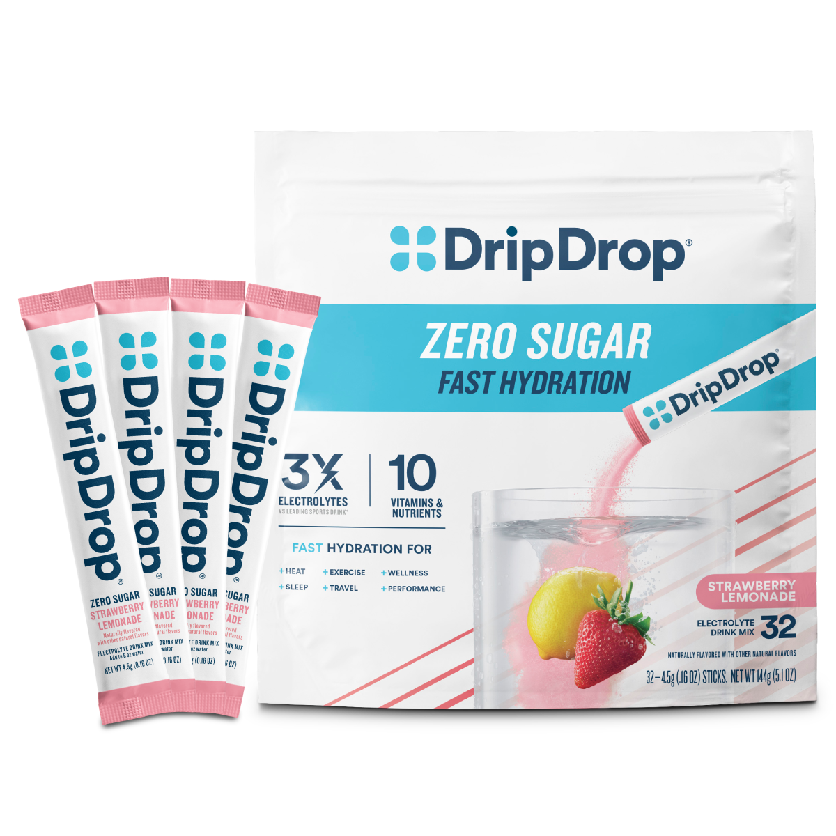 dripdrop-zero-sugar-strawberry-lemonade-electrolyte-powder-8-oz-sticks-32-count-f4 Zero_Strawberry_Lemonade_-_32ct_-_Transparent.png